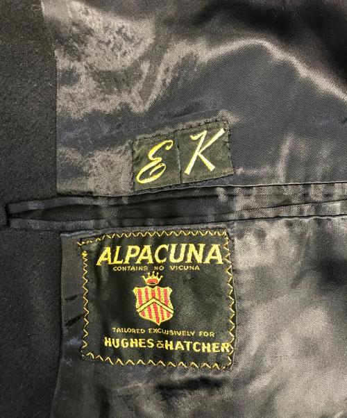 hughes&hatcher（ヒューズ&ハッチャー）hughes&hatcher (ヒューズ&ハッチャー) モンゴリアンカシミヤコート ブラック サイズ:表記なしの古着・服飾アイテム