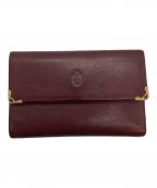 Cartierカルティエ）の古着「3つ折り財布」｜レッド