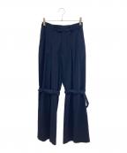 MAISON SPECIALメゾンスペシャル）の古着「ストライプボンテージパンツ」｜ネイビー