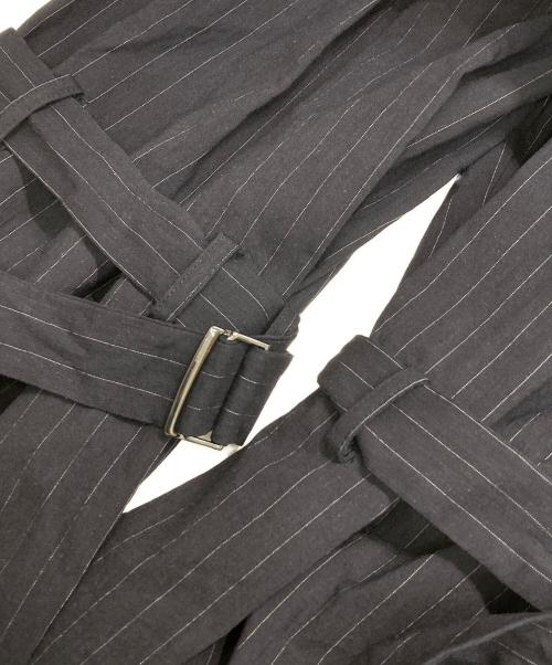 MAISON SPECIAL（メゾンスペシャル）MAISON SPECIAL (メゾンスペシャル) ストライプボンテージパンツ ネイビー サイズ:Mの古着・服飾アイテム