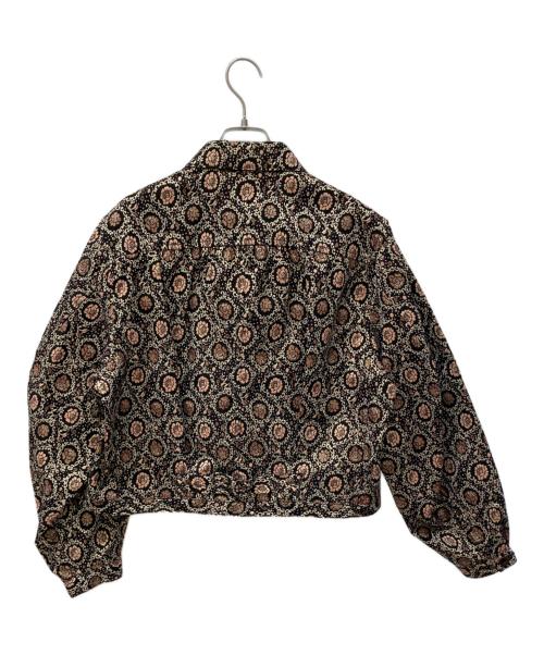 maturely（マチュアリー）maturely (マチュアリー) ジャガードジャケット ブラウン サイズ:FREEの古着・服飾アイテム