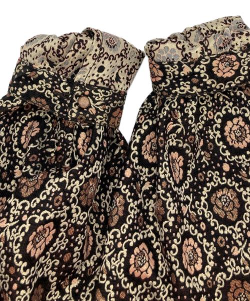 maturely（マチュアリー）maturely (マチュアリー) ジャガードジャケット ブラウン サイズ:FREEの古着・服飾アイテム