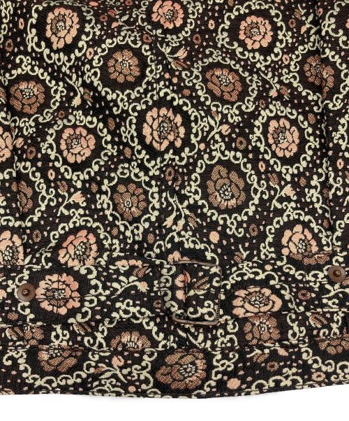 maturely（マチュアリー）maturely (マチュアリー) ジャガードジャケット ブラウン サイズ:FREEの古着・服飾アイテム