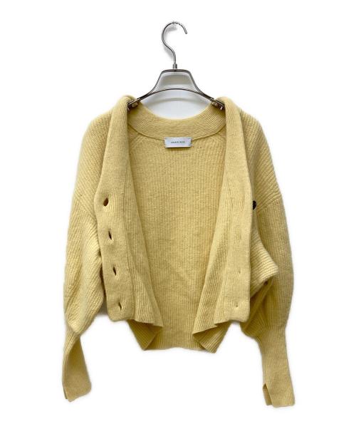 Adam et Rope（アダム エ ロペ）Adam et Rope (アダム エ ロペ) ニットカーディガン イエロー サイズ:FREEの古着・服飾アイテム
