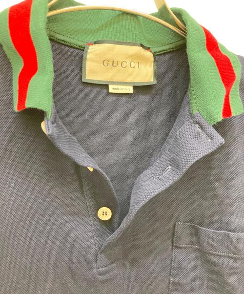GUCCI（グッチ）GUCCI (グッチ) ポロシャツ ネイビー サイズ:175/96Aの古着・服飾アイテム