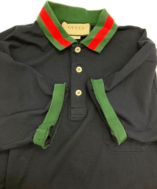 GUCCI（グッチ）GUCCI (グッチ) ポロシャツ ネイビー サイズ:175/96Aの古着・服飾アイテム