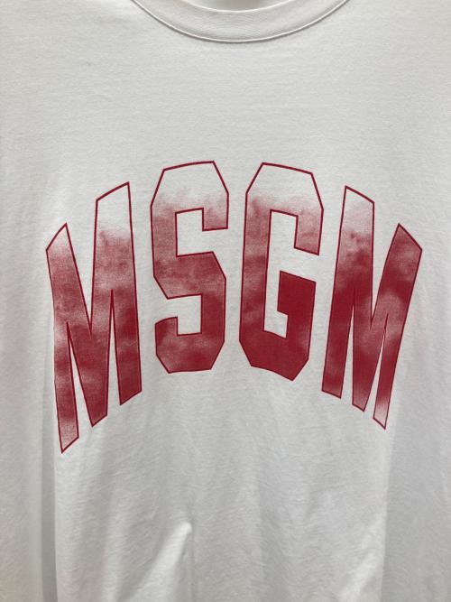 MSGM（エムエスジーエム）MSGM (エムエスジーエム) Tシャツ ホワイト サイズ:Lの古着・服飾アイテム