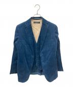 green label relaxingグリーンレーベルリラクシング）の古着「コーデュロイ3Pセットアップ」｜ブルー