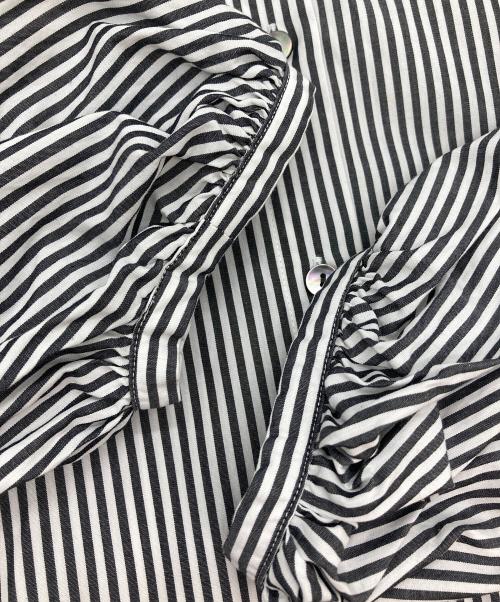 mizuiro-ind（ミズイロインド）mizuiro-ind (ミズイロインド) ストライプシャツワンピース グレー サイズ:-の古着・服飾アイテム