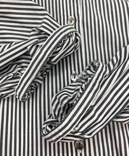 mizuiro-ind（ミズイロインド）mizuiro-ind (ミズイロインド) ストライプシャツワンピース グレー サイズ:-の古着・服飾アイテム