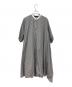 mizuiro-ind（ミズイロインド）の古着「ストライプシャツワンピース」｜グレー