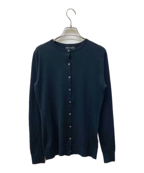 JOHN SMEDLEY（ジョンスメドレー）JOHN SMEDLEY (ジョンスメドレー) ラウンドネックカーディガン ブラック サイズ:Ⅿの古着・服飾アイテム