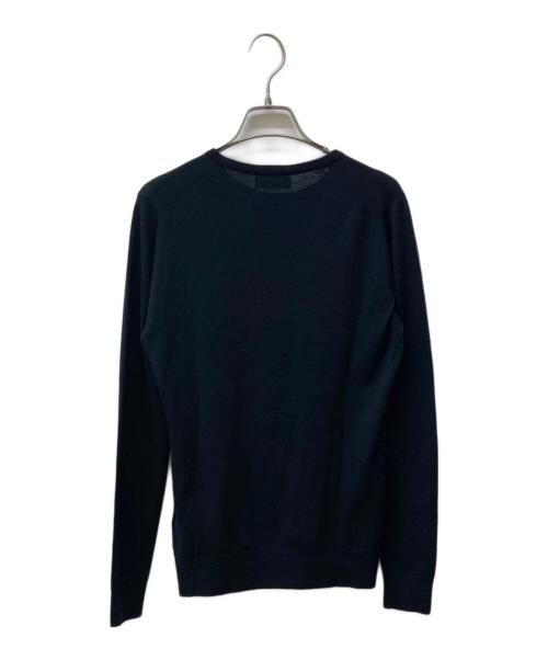 JOHN SMEDLEY（ジョンスメドレー）JOHN SMEDLEY (ジョンスメドレー) ラウンドネックカーディガン ブラック サイズ:Ⅿの古着・服飾アイテム