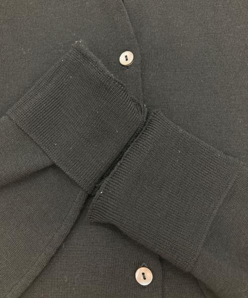 JOHN SMEDLEY（ジョンスメドレー）JOHN SMEDLEY (ジョンスメドレー) ラウンドネックカーディガン ブラック サイズ:Ⅿの古着・服飾アイテム