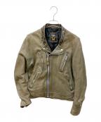 Schottショット）の古着「レザーライダースジャケット」｜ブラウン