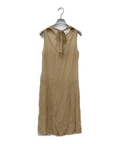 DRIES VAN NOTEN（ドリスヴァンノッテン）DRIES VAN NOTEN (ドリスヴァンノッテン) ノースリーブワンピース ベージュ サイズ:FREEの古着・服飾アイテム