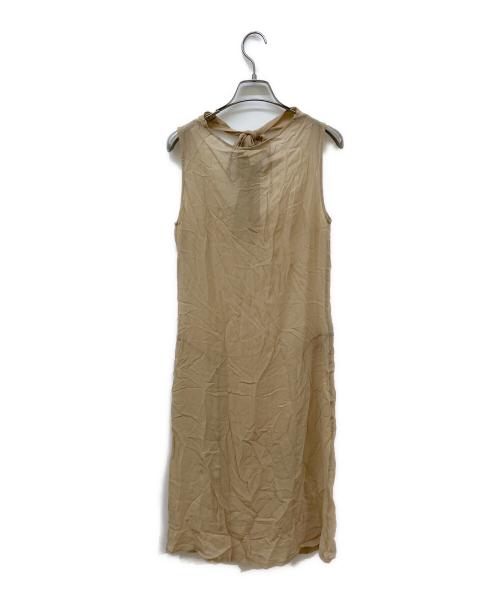 DRIES VAN NOTEN（ドリスヴァンノッテン）DRIES VAN NOTEN (ドリスヴァンノッテン) ノースリーブワンピース ベージュ サイズ:FREEの古着・服飾アイテム