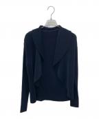 SPECCHIOスペッチオ）の古着「シャトルプリーツ ドレープ衿ジャケット」｜ブラック