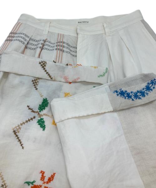 YEAH RIGHT!（イェーライト）YEAH RIGHT! (イェーライト) 花柄刺繍パンツ ホワイト サイズ:1の古着・服飾アイテム