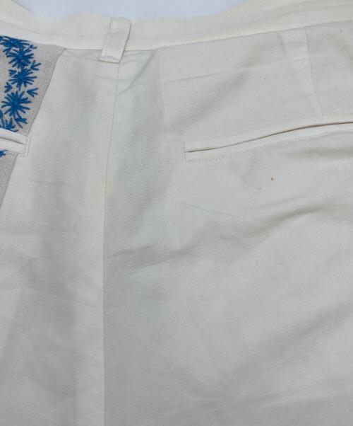 YEAH RIGHT!（イェーライト）YEAH RIGHT! (イェーライト) 花柄刺繍パンツ ホワイト サイズ:1の古着・服飾アイテム