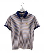 EVISUエヴィス）の古着「ボーダーポロシャツ」｜オレンジ