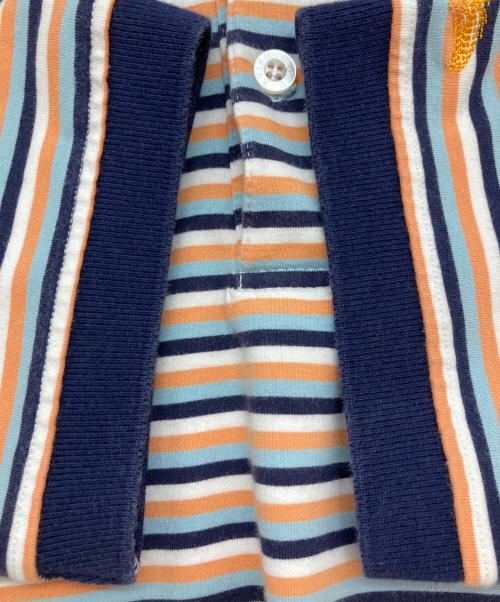 EVISU（エヴィス）EVISU (エヴィス) ボーダーポロシャツ オレンジ サイズ:Lの古着・服飾アイテム