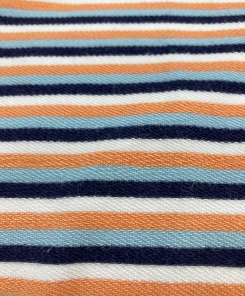 EVISU（エヴィス）EVISU (エヴィス) ボーダーポロシャツ オレンジ サイズ:Lの古着・服飾アイテム