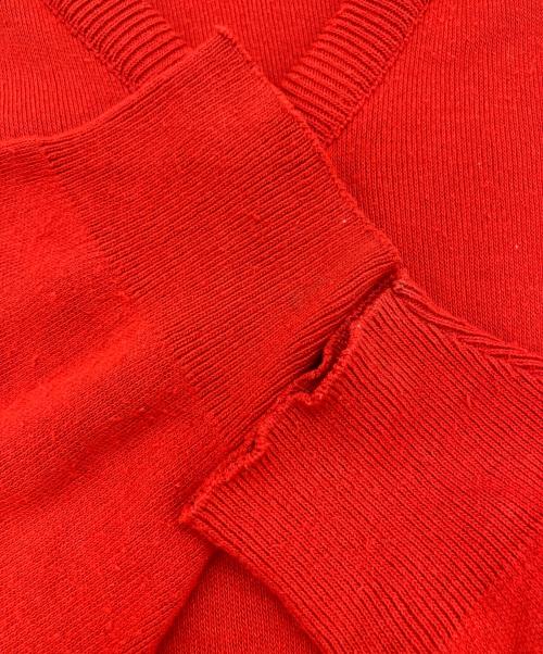 Christian Dior MONSIEUR（クリスチャンディオールムッシュ）Christian Dior MONSIEUR (クリスチャンディオールムッシュ) Vネックニット レッド サイズ:Ⅿの古着・服飾アイテム