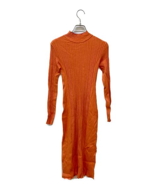 Lily Brown（リリーブラウン）Lily Brown (リリーブラウン) エンブロイダリーレイヤードワンピース ブラック×オレンジ サイズ:FREEの古着・服飾アイテム