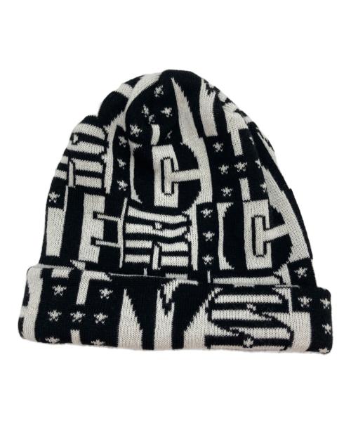 Hysteric Glamour（ヒステリックグラマー）Hysteric Glamour (ヒステリックグラマー) ニット帽 ブラック×ホワイトの古着・服飾アイテム