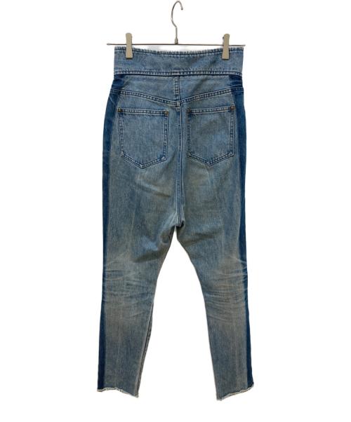 Mame Kurogouchi（マメクロゴウチ）Mame Kurogouchi (マメクロゴウチ) バイカラーデニムパンツ インディゴ サイズ:Sの古着・服飾アイテム