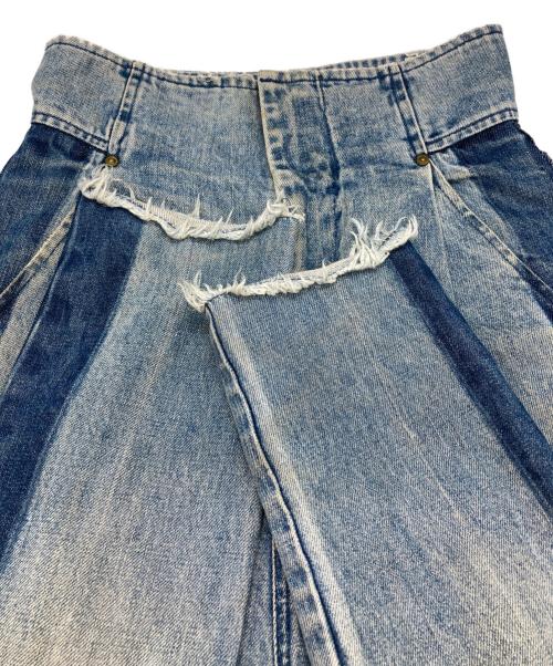 Mame Kurogouchi（マメクロゴウチ）Mame Kurogouchi (マメクロゴウチ) バイカラーデニムパンツ インディゴ サイズ:Sの古着・服飾アイテム