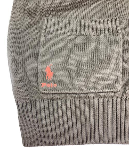 POLO RALPH LAUREN（ポロ・ラルフローレン）POLO RALPH LAUREN (ポロ・ラルフローレン) ハイゲージワンポイントロゴカーディガン グリーン サイズ:Mの古着・服飾アイテム