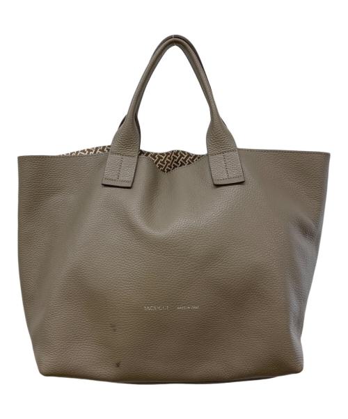 IACUCCI（イアクッチ）IACUCCI (イアクッチ) オペラ レザートートバッグ ベージュの古着・服飾アイテム