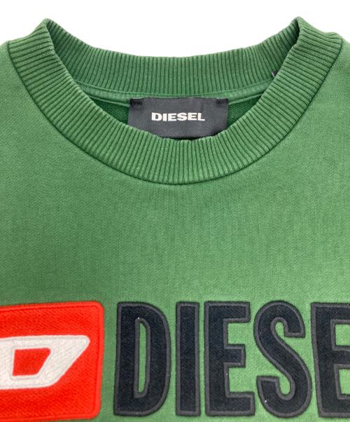 DIESEL（ディーゼル）DIESEL (ディーゼル) ロゴ刺繍スウェット グリーン サイズ:XSの古着・服飾アイテム