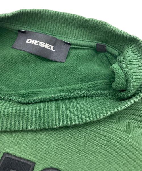 DIESEL（ディーゼル）DIESEL (ディーゼル) ロゴ刺繍スウェット グリーン サイズ:XSの古着・服飾アイテム