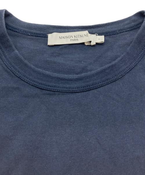 maison kitsune（メゾンキツネ）maison kitsune (メゾンキツネ) フォックスヘッド パッチ クラシック Ｔシャツ ネイビー サイズ:Lの古着・服飾アイテム