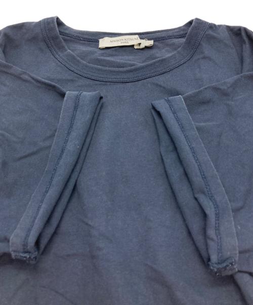maison kitsune（メゾンキツネ）maison kitsune (メゾンキツネ) フォックスヘッド パッチ クラシック Ｔシャツ ネイビー サイズ:Lの古着・服飾アイテム