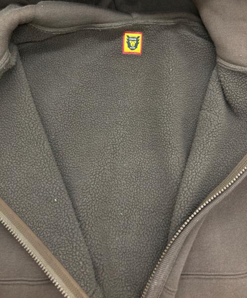HUMAN MADE（ヒューマンメイド）HUMAN MADE (ヒューマンメイド) ダックプリントジップパーカー ブラウン サイズ:Lの古着・服飾アイテム