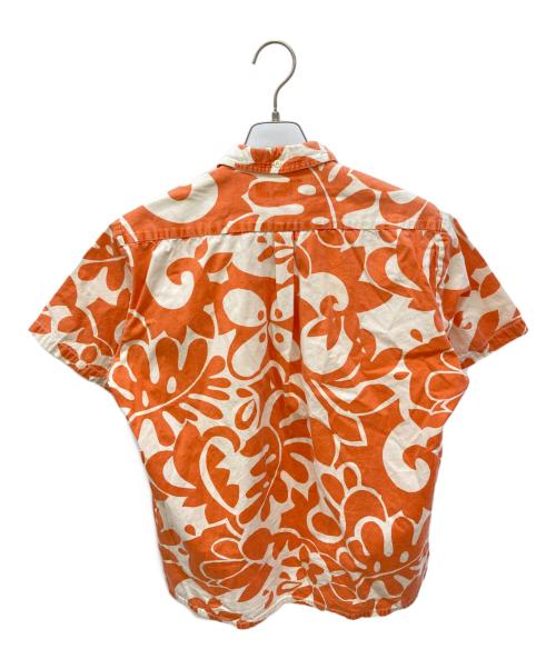 stussy（ステューシー）stussy (ステューシー) プルオーバーアロハシャツ オレンジ×アイボリー サイズ:SIZE Mの古着・服飾アイテム
