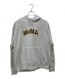 MoMA×Champion（モマ×チャンピオン）の古着「ミュージアムロゴパーカー」｜グレー