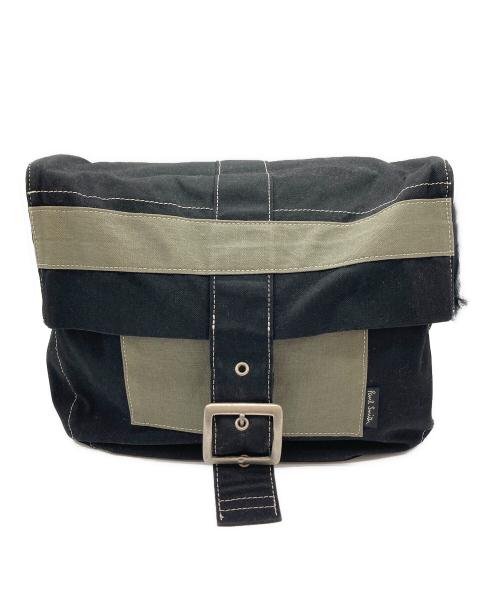 PAUL SMITH（ポールスミス）PAUL SMITH (ポールスミス) キャンバスショルダーバッグ ブラック サイズ:-の古着・服飾アイテム