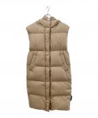 MONCLERモンクレール）の古着「ロングダウンベスト」｜ベージュ