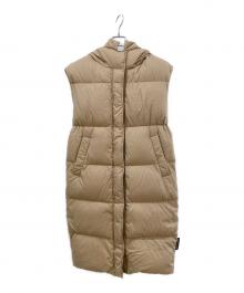 MONCLER（モンクレール）の古着「ロングダウンベスト」｜ベージュ