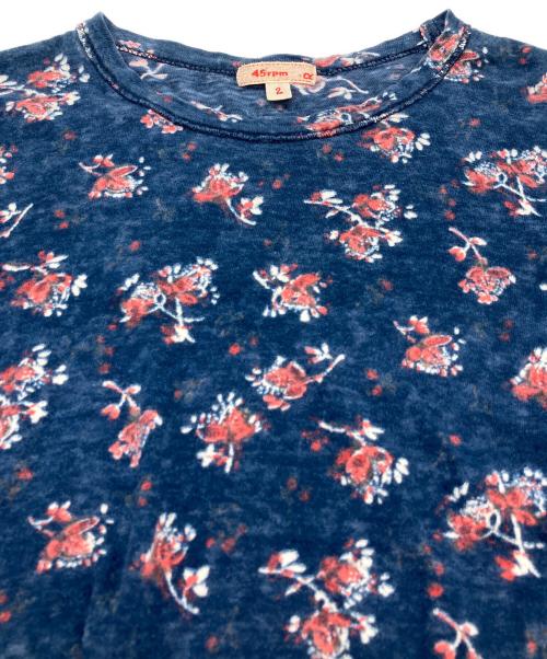 45rpm（45アールピーエム）45rpm (45アールピーエム) 花柄カットソー インディゴ サイズ:2の古着・服飾アイテム