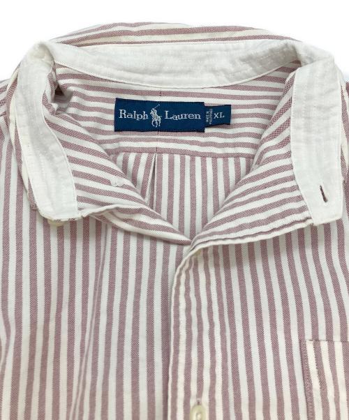 POLO RALPH LAUREN（ポロ・ラルフローレン）POLO RALPH LAUREN (ポロ・ラルフローレン) ストライプシャツ ライトピンク サイズ:XLの古着・服飾アイテム