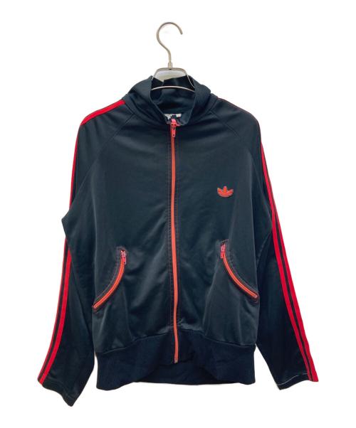adidas（アディダス）adidas (アディダス) トラックジャケット ブラック×レッド サイズ:50の古着・服飾アイテム