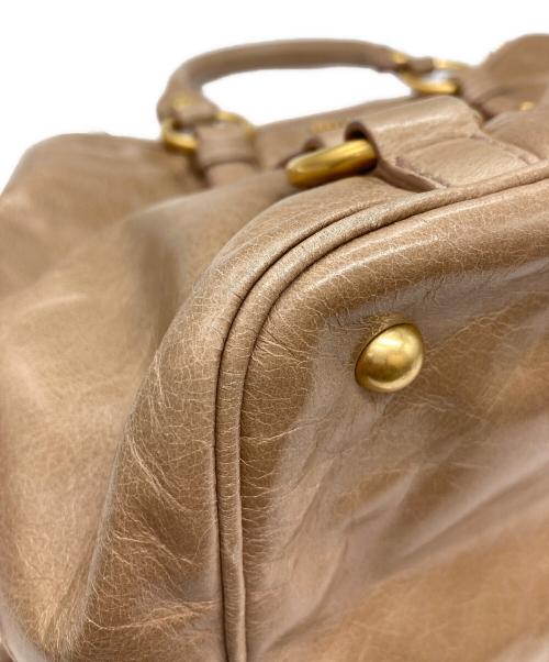 MIU MIU（ミュウミュウ）MIU MIU (ミュウミュウ) 2WAYバッグ ベージュの古着・服飾アイテム