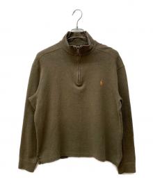 POLO RALPH LAUREN（ポロ・ラルフローレン）の古着「ハーフジップスウェット」｜オリーブ