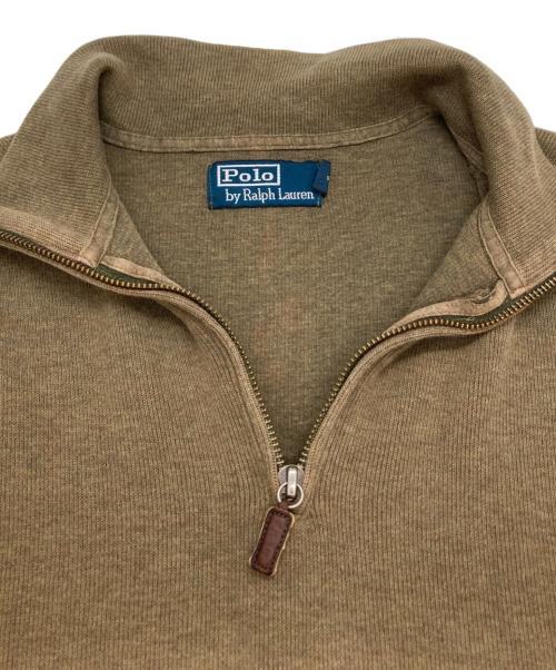 POLO RALPH LAUREN（ポロ・ラルフローレン）POLO RALPH LAUREN (ポロ・ラルフローレン) ハーフジップスウェット オリーブ サイズ:Sの古着・服飾アイテム